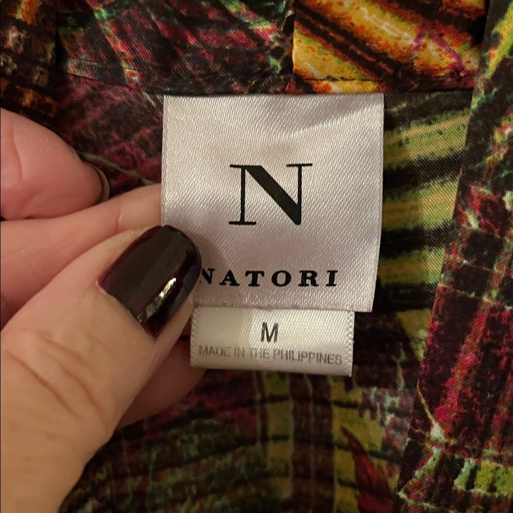 Natori beautiful butterfly like pattern -Elegant Multicolor Women's Robe - Picture 3 of 9